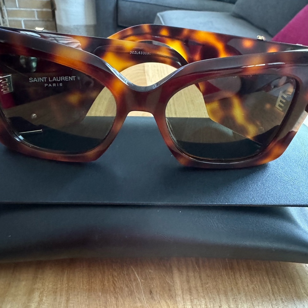 Saint Laurent Blaze cat eye sunglasses - Brown